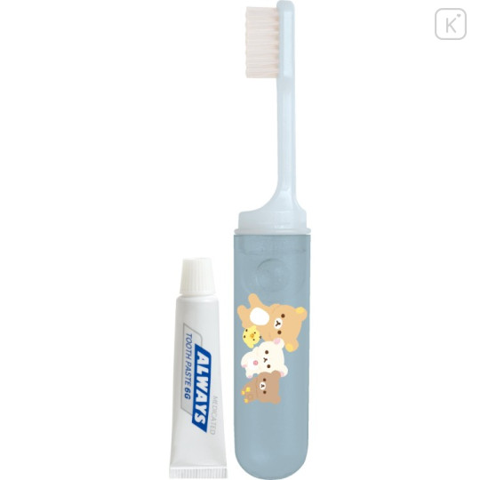 Japan San-X Toothbrush Set - Rilakkuma : Blue - 2