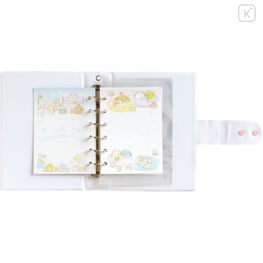 Japan San-X Large Capacity 6-Hole Sticker Binder Organizer - Sumikko Gurashi : Tapioca Park Blue Pink - 2