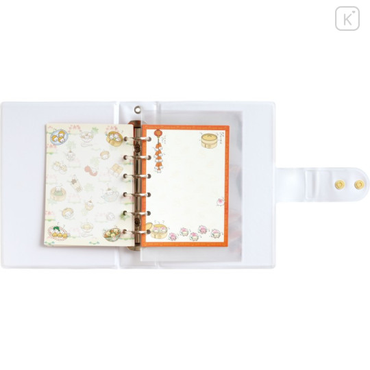 Japan San-X Large Capacity 6-Hole Sticker Binder Organizer - Nyan Nyan Nyanko : Dim Sum - 2