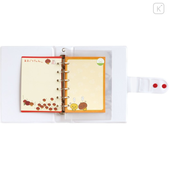 Japan San-X Large Capacity 6-Hole Sticker Binder Organizer - Amaguri-chan Red - 2