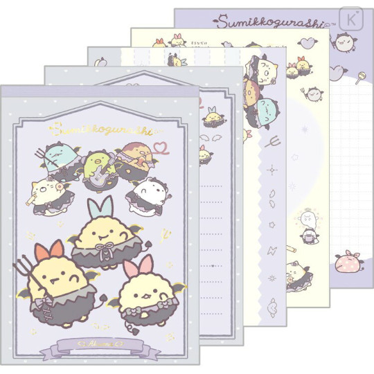 Japan San-X A6 Notepad - Sumikko Gurashi : Angel and Devil's Tail Devil - 1