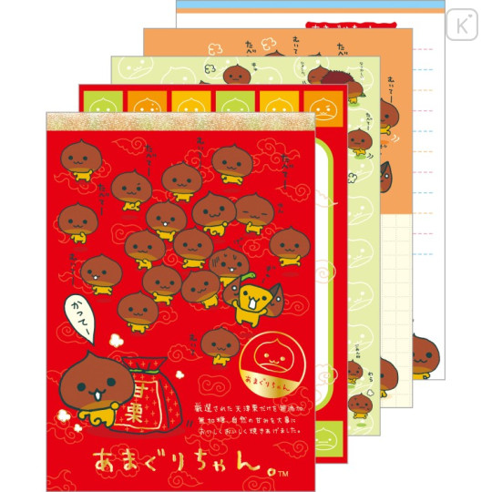Japan San-X A6 Notepad - San-X Universe Amaguri-chan Red - 1