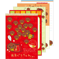 Japan San-X A6 Notepad - San-X Universe Amaguri-chan Red