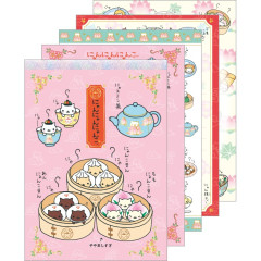 Japan San-X A6 Notepad - Nyan Nyan Nyanko : San-X Universe Dim Sum Pink