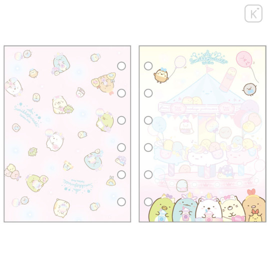 Japan San-X 6 Hole Sticker Notebook - Sumikko Gurashi : Tapioca Park - 2