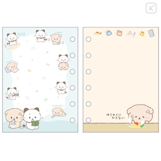 Japan San-X 6 Hole Sticker Notebook - Ishiyowa-chan : Blue - 2
