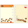 Japan San-X 6 Hole Sticker Notebook - Amaguri-chan Red : San-X Universe - 2