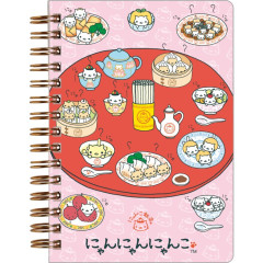 Japan San-X SP Ring Sticker Notebook - Nyan Nyan Nyanko : San-X Universe Pink