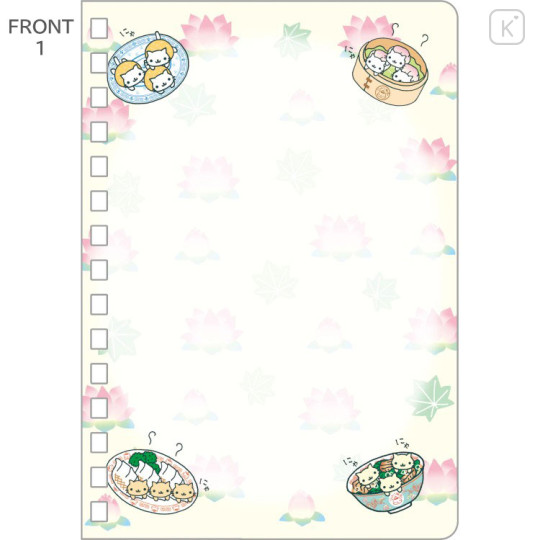 Japan San-X SP Ring Sticker Notebook - Nyan Nyan Nyanko : San-X Universe Pink - 2