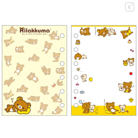 Japan San-X 6 Hole Sticker Notebook - Rilakkuma : San-X Universe Classic - 3