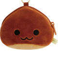 Japan San-X Mini Plush Coin Case with Ball Chain - Amaguri-chan : San-X Universe Face - 2