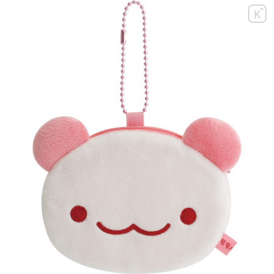 Japan San-X Mini Plush Coin Case with Ball Chain - Momo Panda : San-X Universe Face - 1