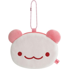 Japan San-X Mini Plush Coin Case with Ball Chain - Momo Panda : San-X Universe Face
