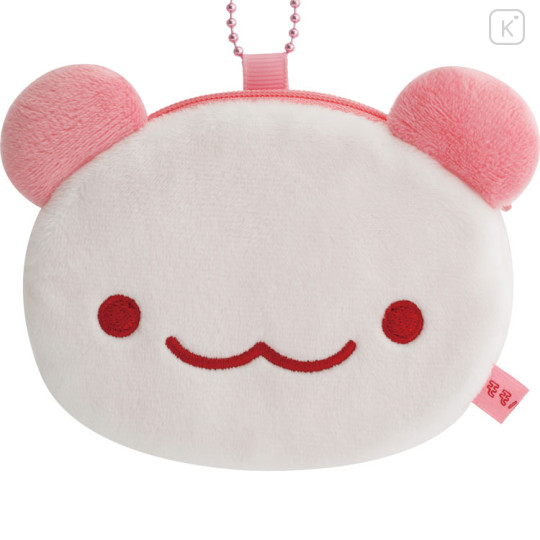 Japan San-X Mini Plush Coin Case with Ball Chain - Momo Panda : San-X Universe Face - 2