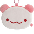 Japan San-X Mini Plush Coin Case with Ball Chain - Momo Panda : San-X Universe Face - 2