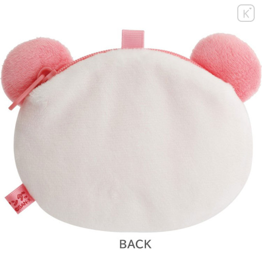 Japan San-X Mini Plush Coin Case with Ball Chain - Momo Panda : San-X Universe Face - 3