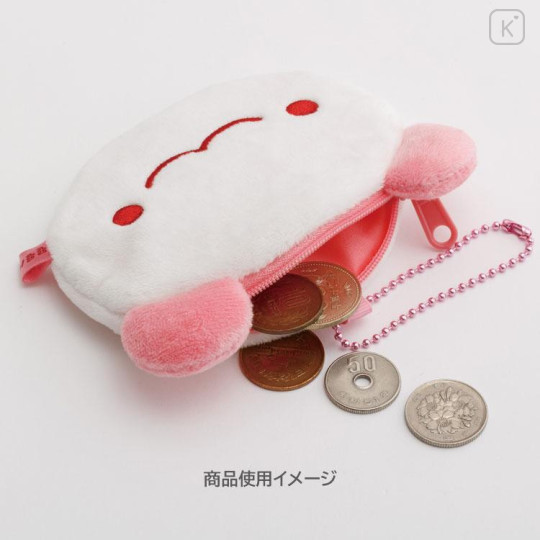 Japan San-X Mini Plush Coin Case with Ball Chain - Momo Panda : San-X Universe Face - 4