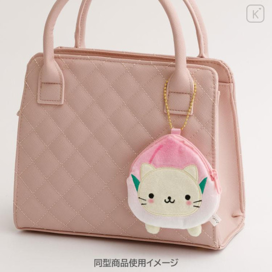 Japan San-X Mini Plush Coin Case with Ball Chain - Momo Panda : San-X Universe Face - 5