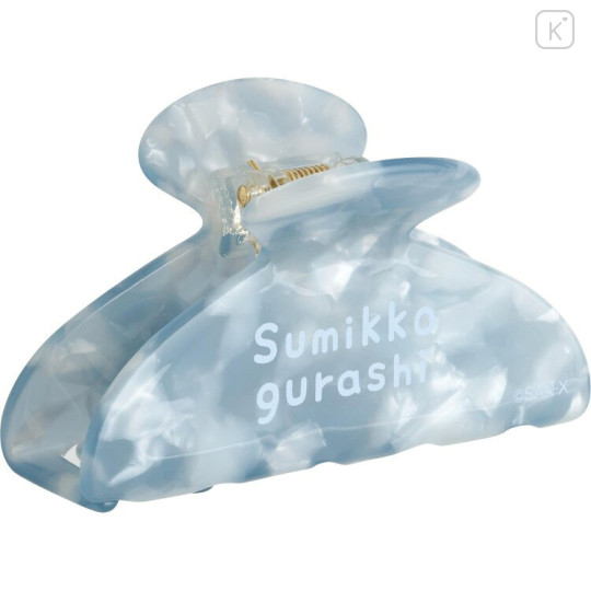 Japan San-X Hair Claw Clip - Sumikko Gurashi : Tokage Blue Pearl Marble - 2