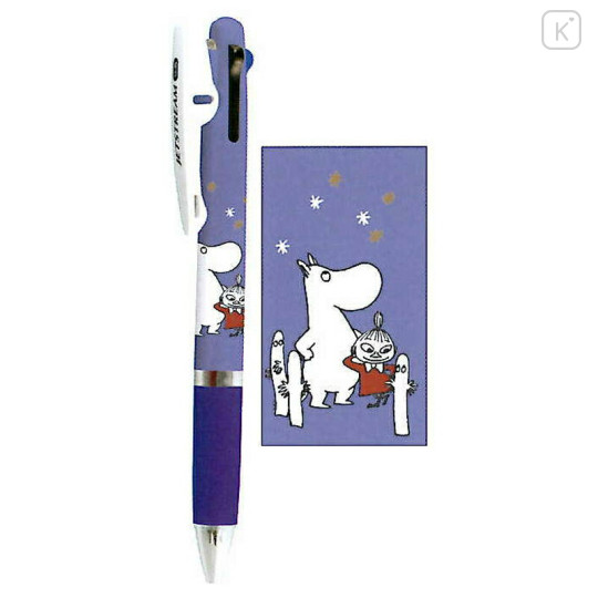 Japan Moomin Jetstream 3 Color Multi Ballpoint Pen - Hattifatteners & Little My & Moomintroll - 1