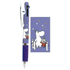 Japan Moomin Jetstream 3 Color Multi Ballpoint Pen - Hattifatteners & Little My & Moomintroll