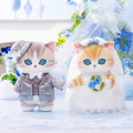 [Pre-order] Japan Mofusand Wedding Pair Plush Toy Set - Bride Cat & Groom Cat - 2
