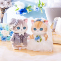 [Pre-order] Japan Mofusand Wedding Pair Plush Toy Set - Bride Cat & Groom Cat - 4