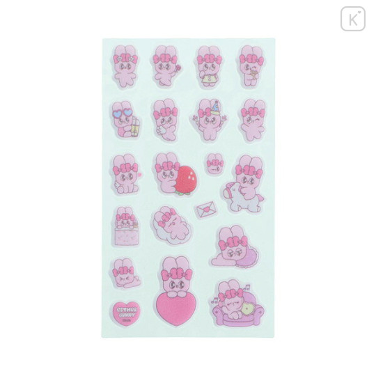Japan Esther Bunny Flocky Sticker - Esther Bunny Little Pink - 3