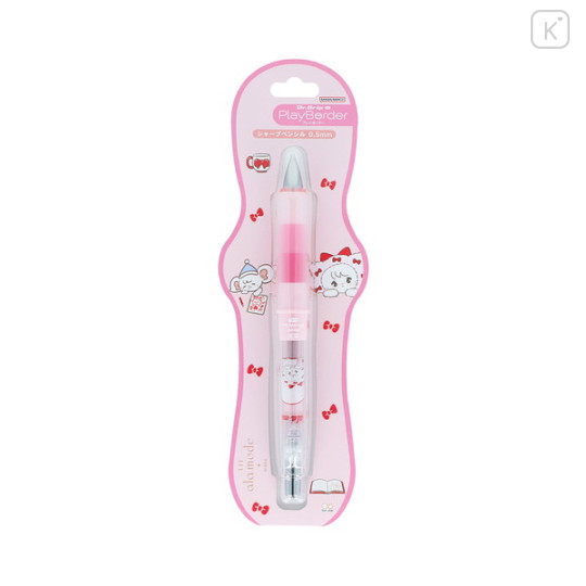 Japan Mikko Illustrations Dr. Grip Play Border Shaker Mechanical Pencil - Pink - 1