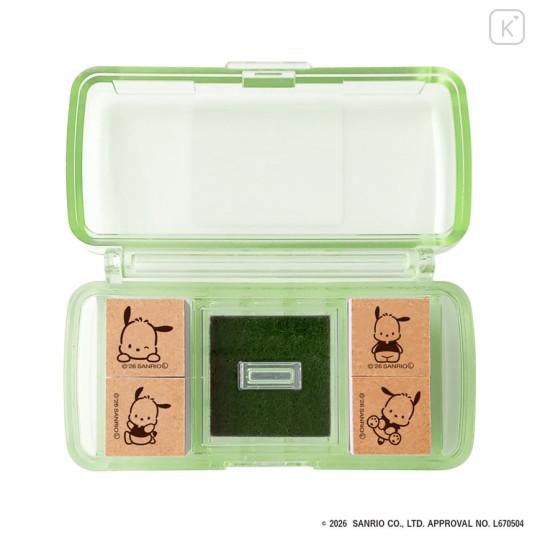 Japan Sanrio Mini Stamp Set - Pochacco - 2
