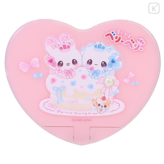 Japan Kamio Hand Mirror with Stone Heart - Magical Berry Berry : Pink Vol. 3 - 1