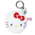 Japan Sanrio Fluffy Double Compact Mirror Keychain - Hello Kitty - 1