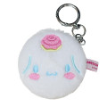 Japan Sanrio Fluffy Double Compact Mirror Keychain - Cinnamoroll - 1