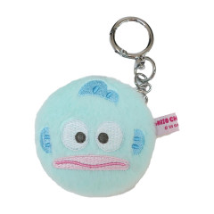 Japan Sanrio Fluffy Double Compact Mirror Keychain - Hangyodon