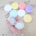 Japan Sanrio Fluffy Double Compact Mirror Keychain - Hangyodon - 2