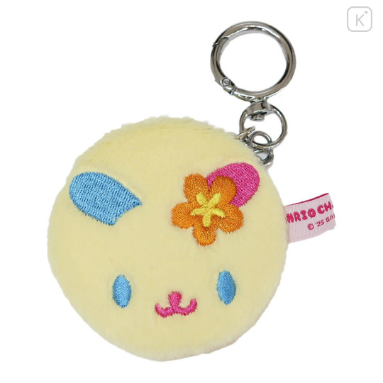 Japan Sanrio Fluffy Double Compact Mirror Keychain - Usahana - 1
