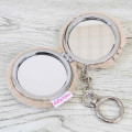Japan Sanrio Fluffy Double Compact Mirror Keychain - Hello Kitty : Sunglasses - 3