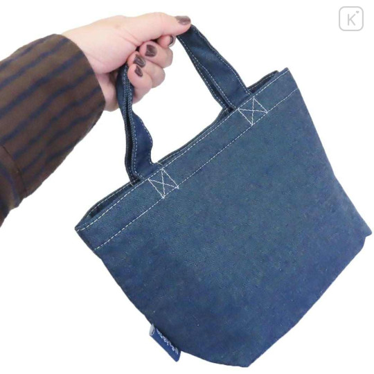 Japan Sanrio Denim Tote Lunch Bag - Usahana - 2
