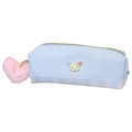 Japan Sanrio Plaid Badge Pen Pouch - Usahana : Blue - 1