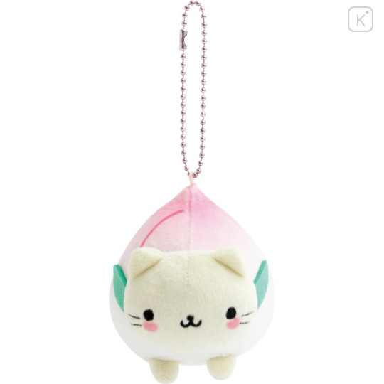 Japan San-X Keychain Plush - Nyan Nyan Nyanko : Always Together Peach - 1