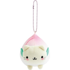 Japan San-X Keychain Plush - Nyan Nyan Nyanko : Always Together Peach