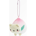 Japan San-X Keychain Plush - Nyan Nyan Nyanko : Always Together Peach - 3