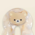 Japan San-X Acrylic Hair Clip - Rilakkuma : Pearl Marble Brown - 2