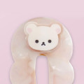 Japan San-X Acrylic Hair Clip - Korilakkuma : Pearl Marble Pink - 2