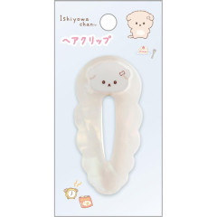 Japan San-X Acrylic Hair Clip - Ishiyowa-chan : Pearl Marble