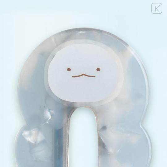 Japan San-X Acrylic Hair Clip - Sumikko Gurashi : Tokage Pearl Marble Blue - 2