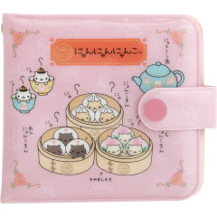 Japan San-X Vinyl Wallet - Nyan Nyan Nyanko : San-X Universe Dim Sum Pink