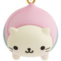 Japan San-X Figure Keychain with Strap - Nyan Nyan Nyanko : San-X Universe Peach - 3