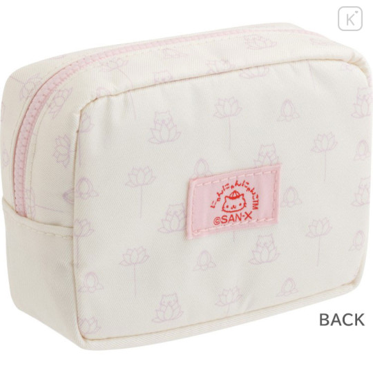 Japan San-X Cosmetic Pouch - Nyan Nyan Nyanko : San-X Universe Embroidered Peach - 2