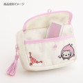 Japan San-X Cosmetic Pouch - Nyan Nyan Nyanko : San-X Universe Embroidered Peach - 3